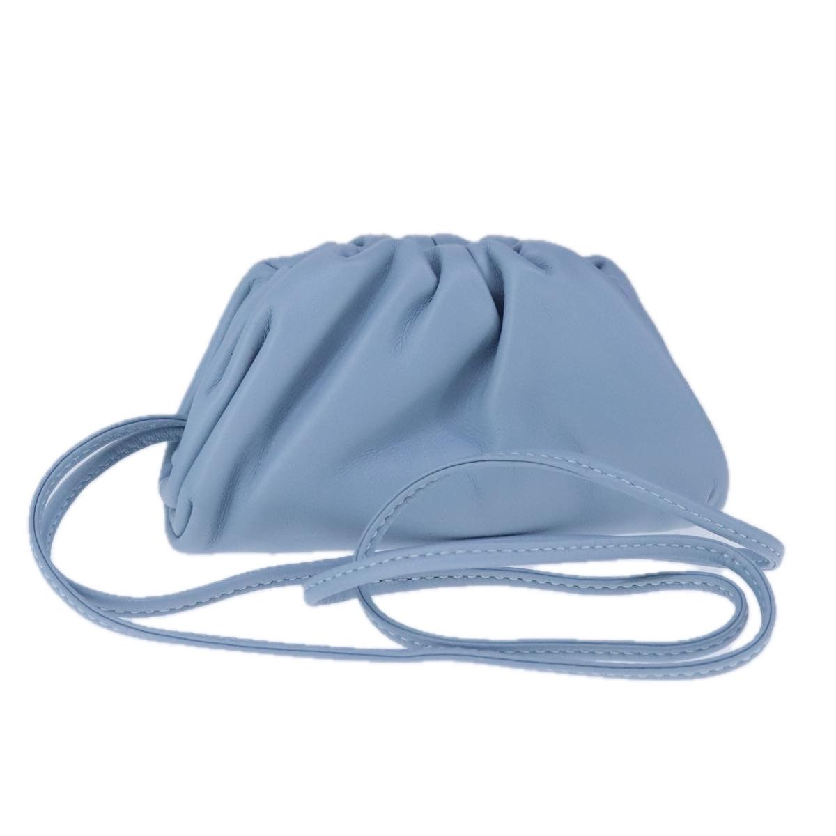 Bottega Veneta The Pouch Blue Leather Clutch Bag (Pre-Owned) Size ONE SIZE - 15 Thumbnail