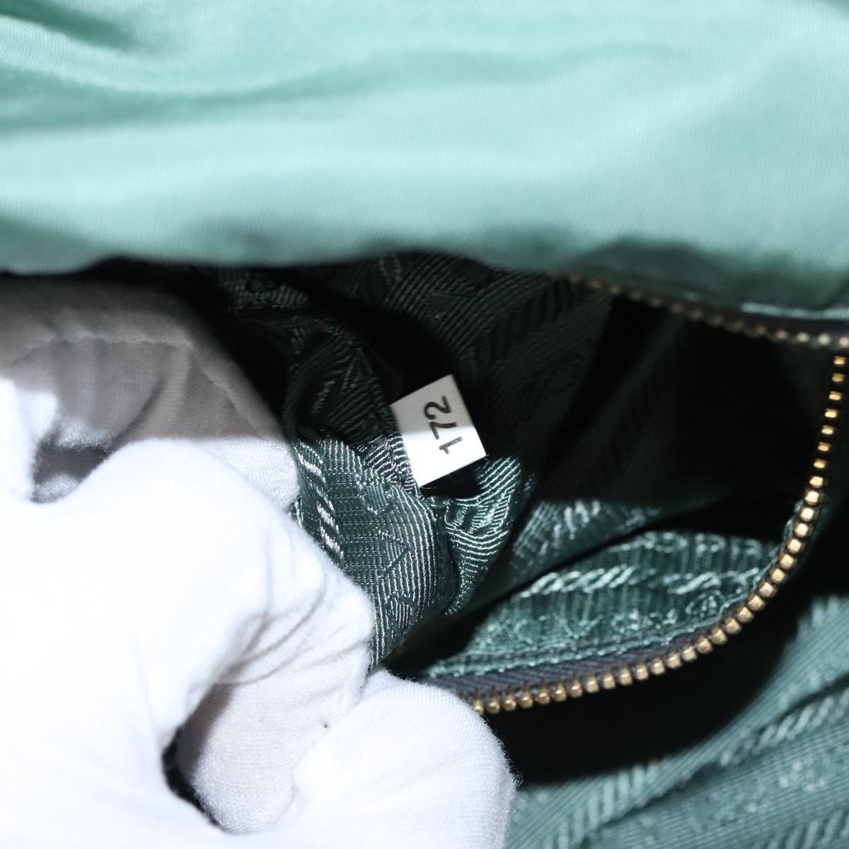 Prada Tessuto Green Synthetic Travel Bag (Pre-Owned) Size ONE SIZE - 10 Thumbnail