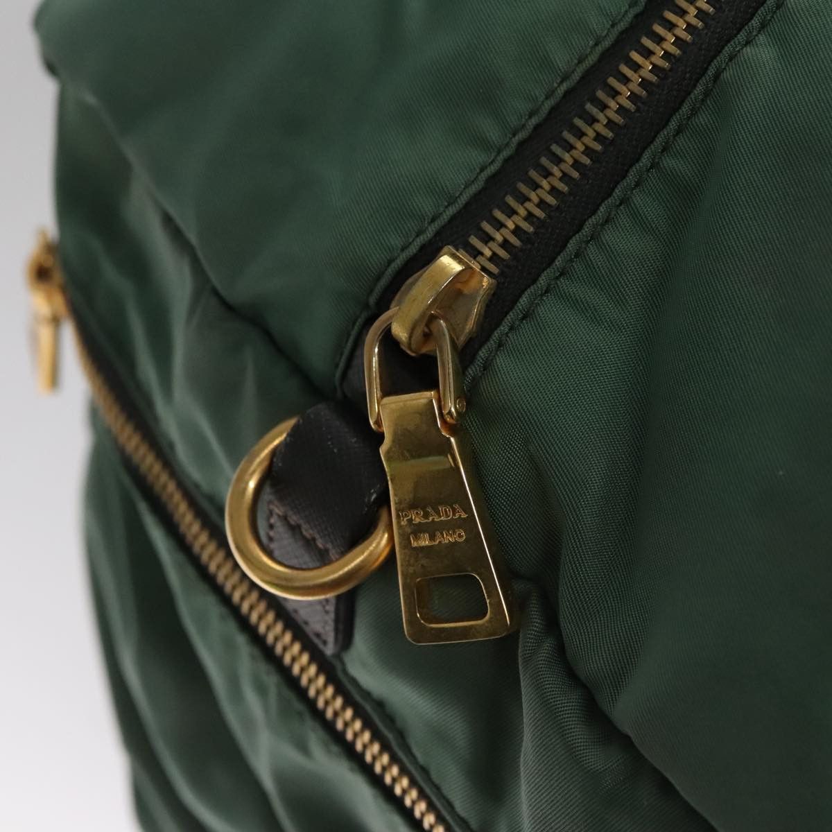 Prada Tessuto Green Synthetic Travel Bag (Pre-Owned) Size ONE SIZE - 7 Thumbnail