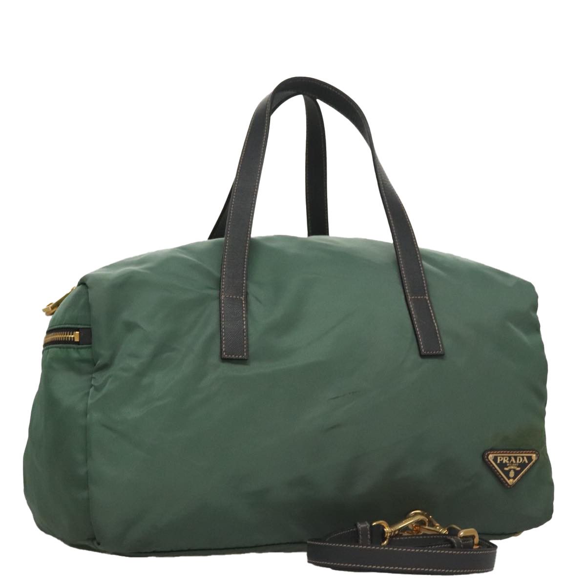 Prada Tessuto Green Synthetic Travel Bag (Pre-Owned) Size ONE SIZE - 16 Thumbnail