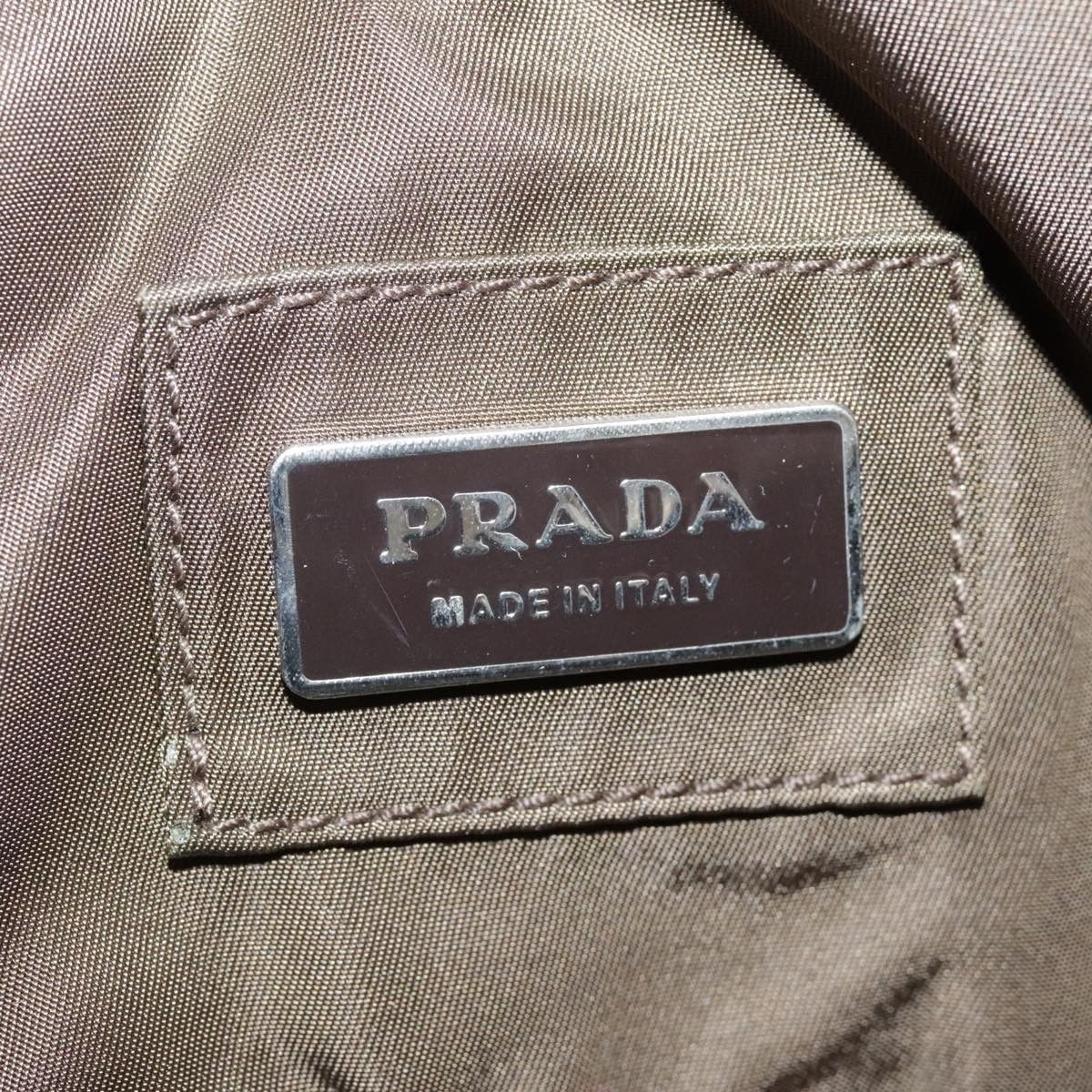 Prada Re-Nylon Khaki Synthetic Shoulder Bag (Pre-Owned) Size ONE SIZE - 14 Thumbnail