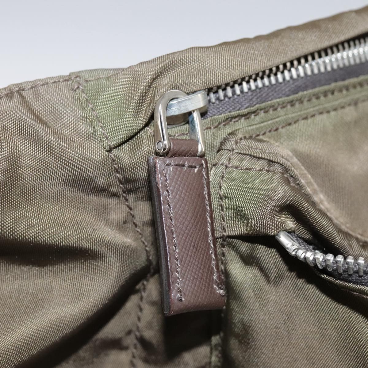 Prada Re-Nylon Khaki Synthetic Shoulder Bag (Pre-Owned) Size ONE SIZE - 11 Thumbnail