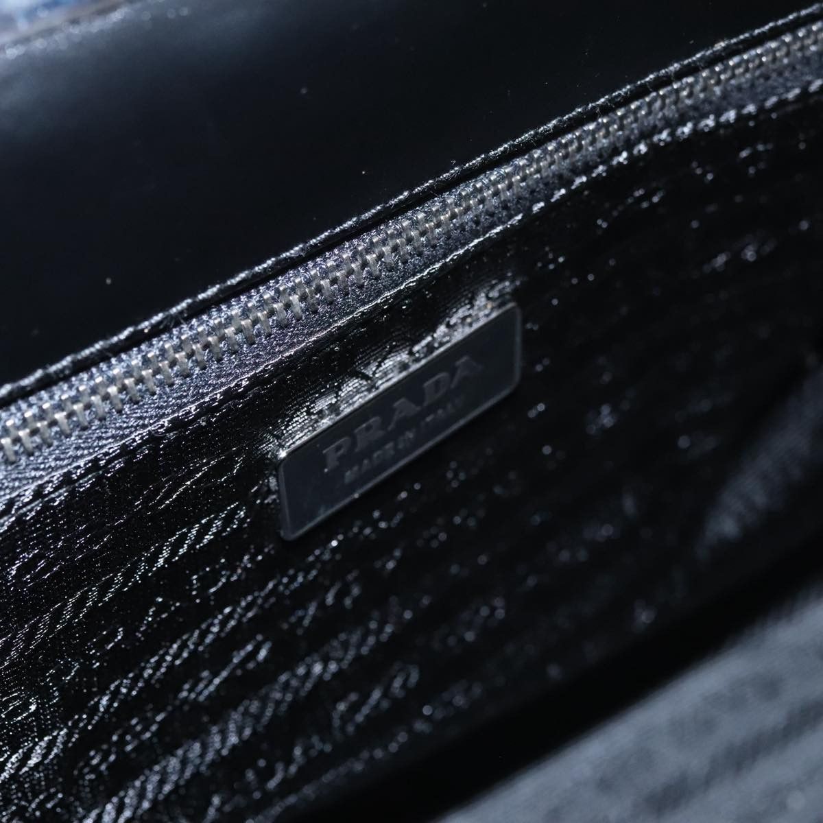 Prada Flame Black Leather Handbag (Pre-Owned) Size ONE SIZE - 14 Thumbnail