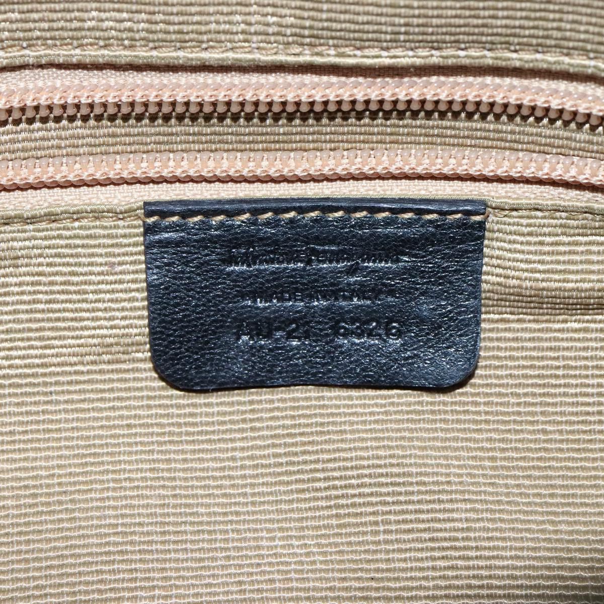 Salvatore Ferragamo Marisa Black Canvas Handbag (Pre-Owned) Size ONE SIZE - 14 Thumbnail