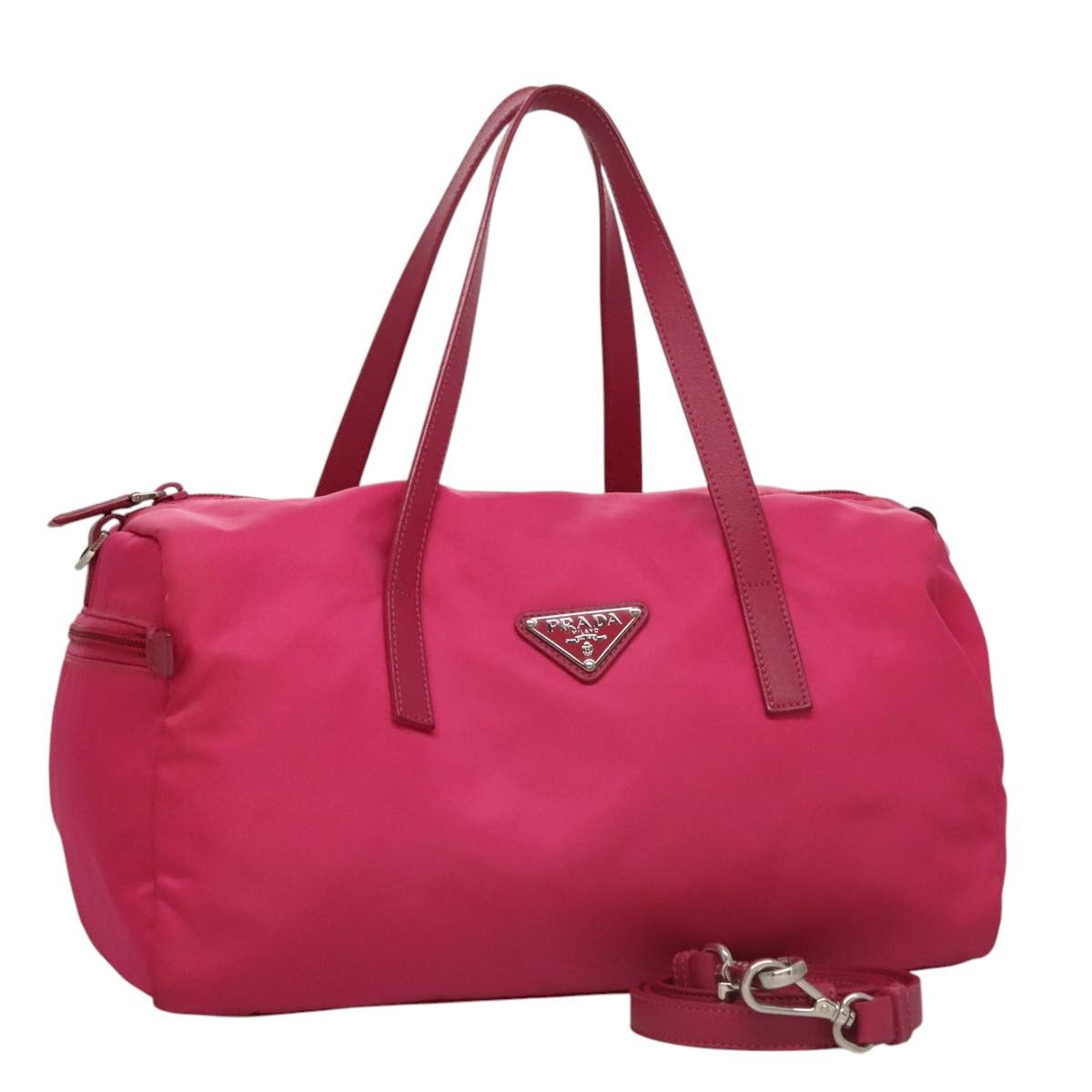 Prada Tessuto Pink Synthetic Handbag (Pre-Owned) Size ONE SIZE - 19 Thumbnail