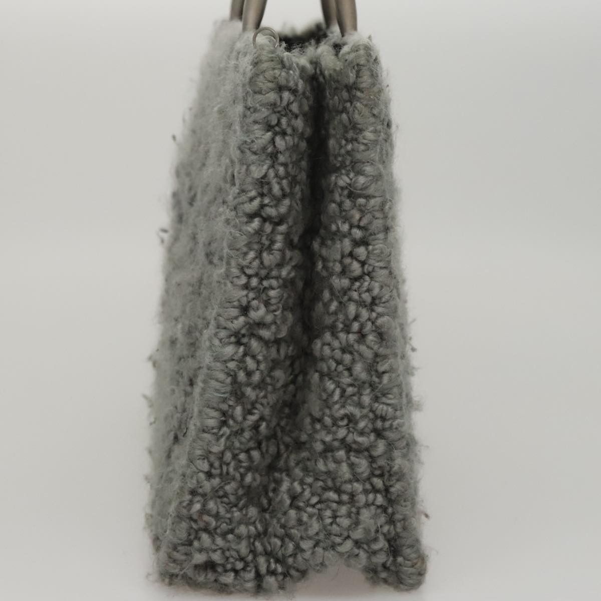 Salvatore Ferragamo Grey Wool Handbag (Pre-Owned) Size ONE SIZE - 3 Thumbnail