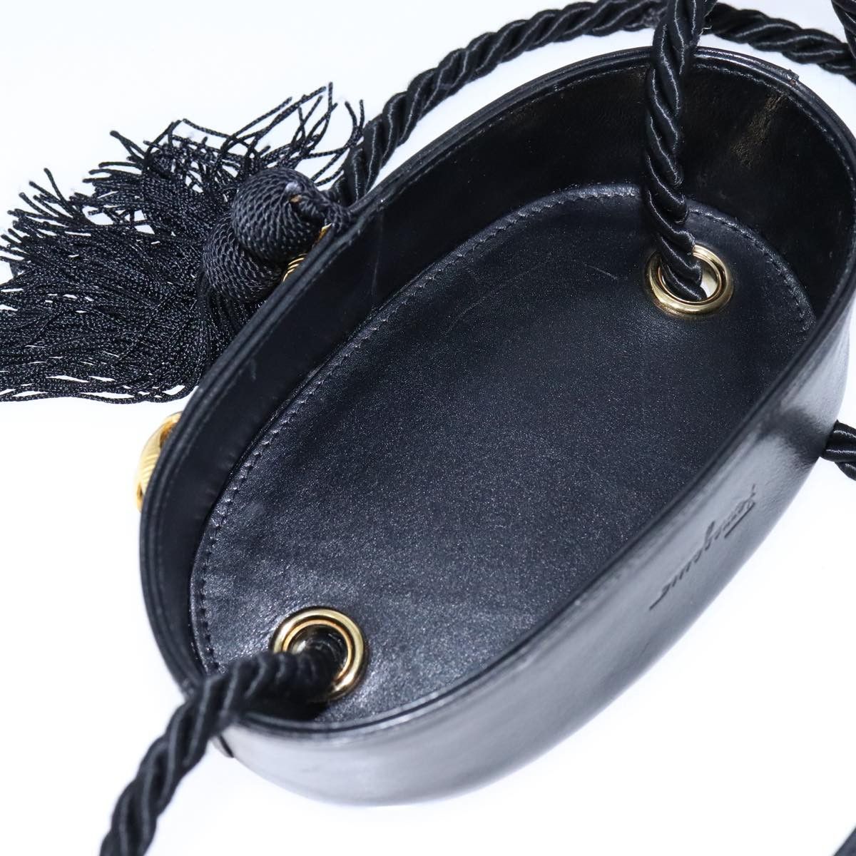 Salvatore Ferragamo Black Canvas Shoulder Bag (Pre-Owned) Size ONE SIZE - 17 Thumbnail