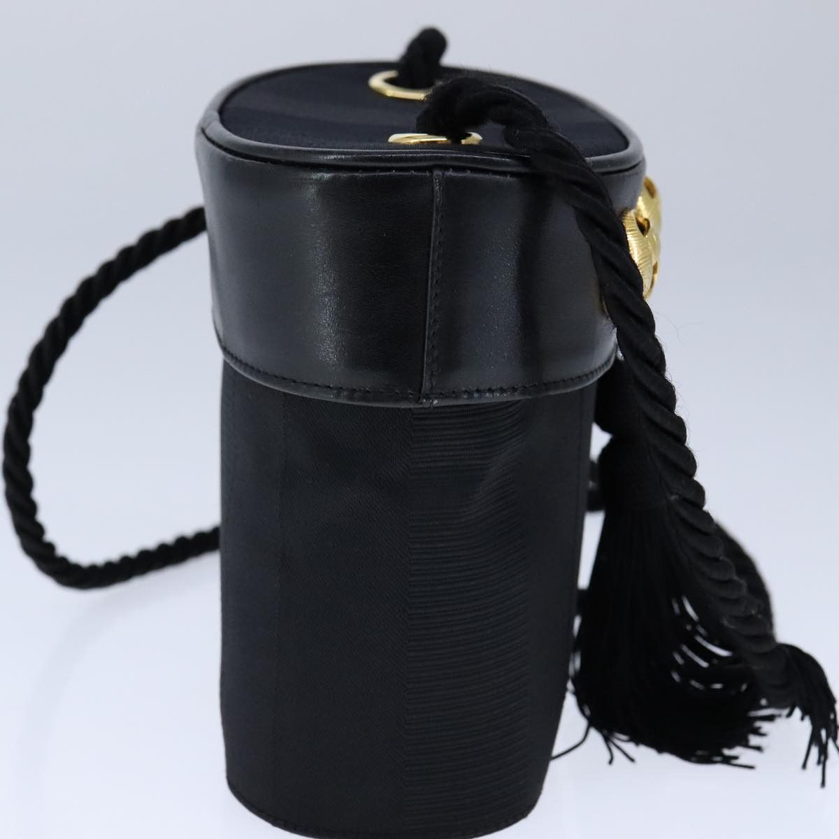 Salvatore Ferragamo Black Canvas Shoulder Bag (Pre-Owned) Size ONE SIZE - 3 Thumbnail