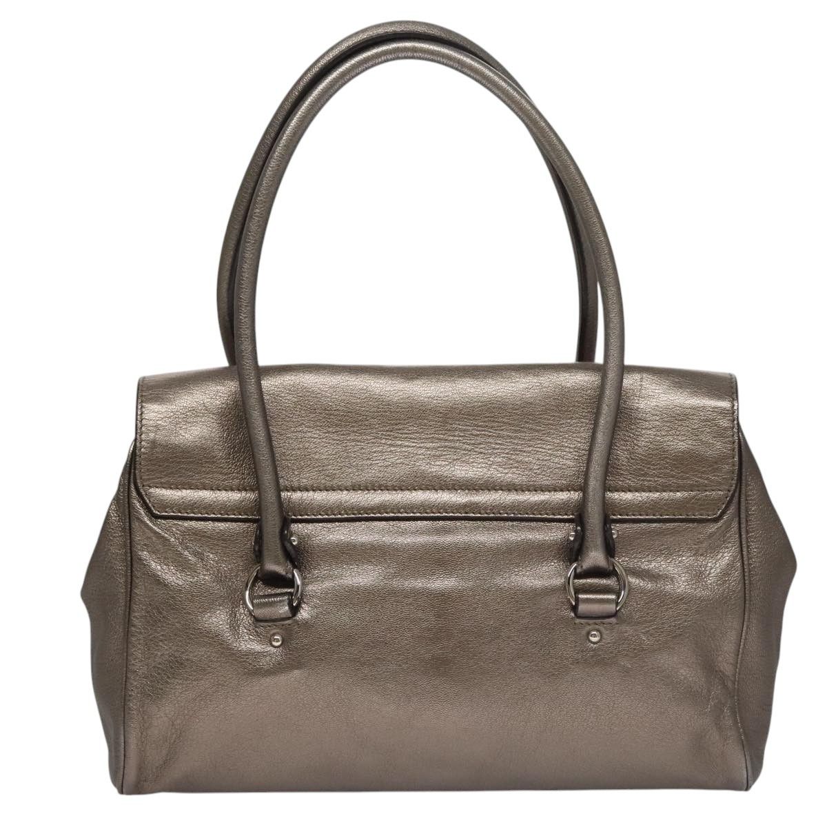 Salvatore Ferragamo Gancini Silver Leather Handbag (Pre-Owned) Size ONE SIZE - 2 Thumbnail