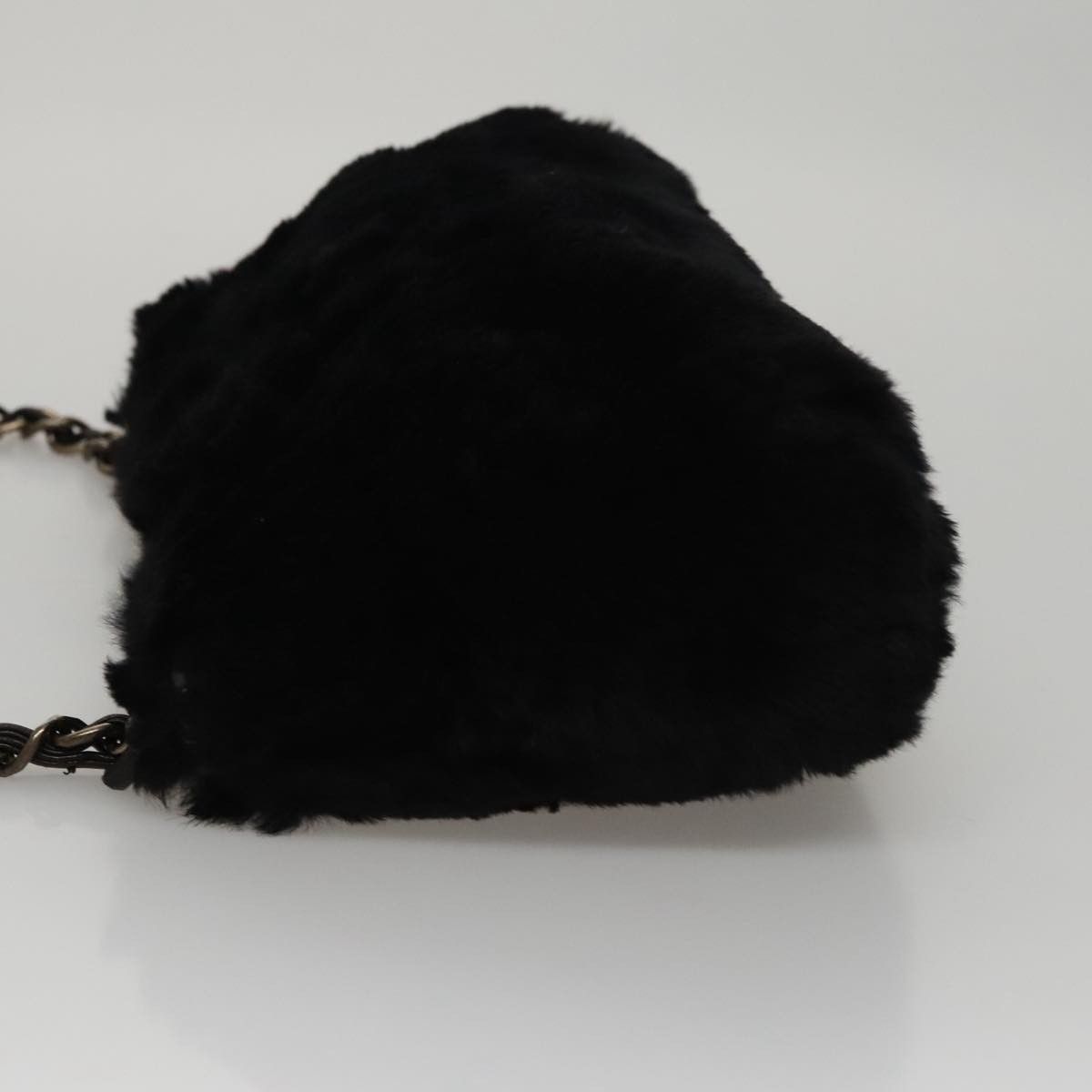 Chanel Coco Mark Black Faux Fur Shoulder Bag (Pre-Owned) Size ONE SIZE - 4 Thumbnail