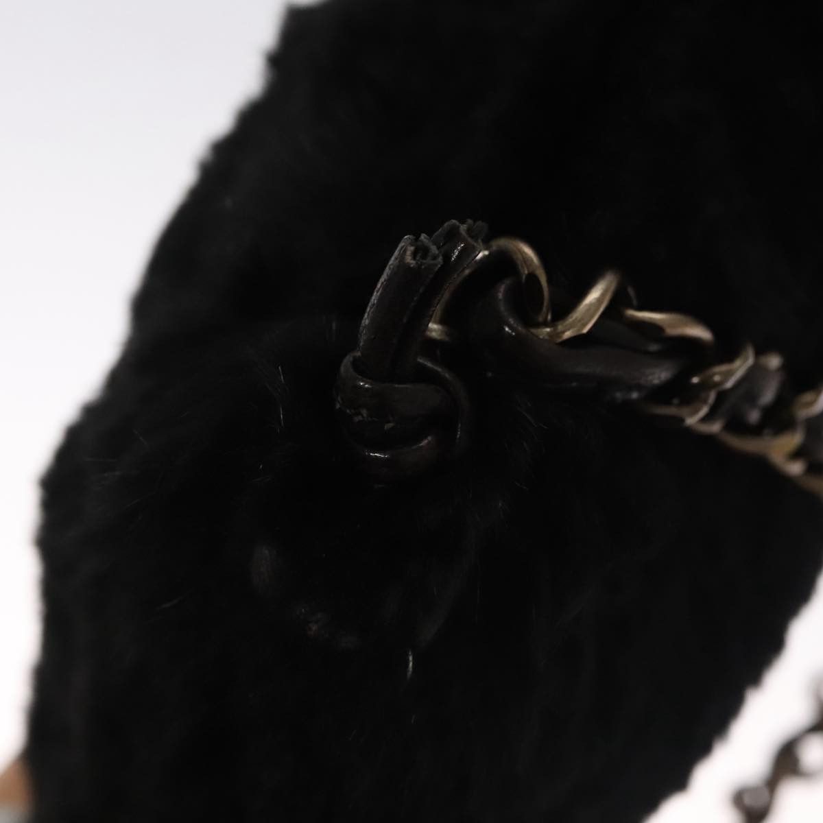 Chanel Coco Mark Black Faux Fur Shoulder Bag (Pre-Owned) Size ONE SIZE - 11 Thumbnail