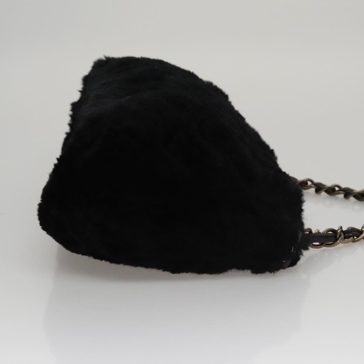 Chanel Coco Mark Black Faux Fur Shoulder Bag (Pre-Owned) Size ONE SIZE - 3 Thumbnail