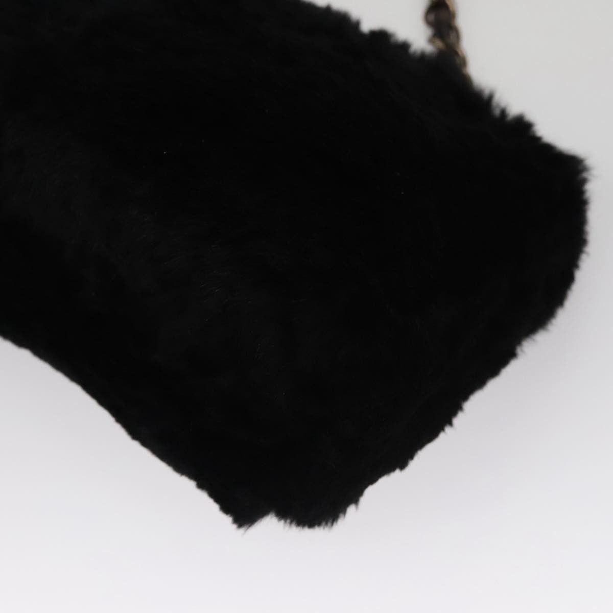 Chanel Coco Mark Black Faux Fur Shoulder Bag (Pre-Owned) Size ONE SIZE - 10 Thumbnail