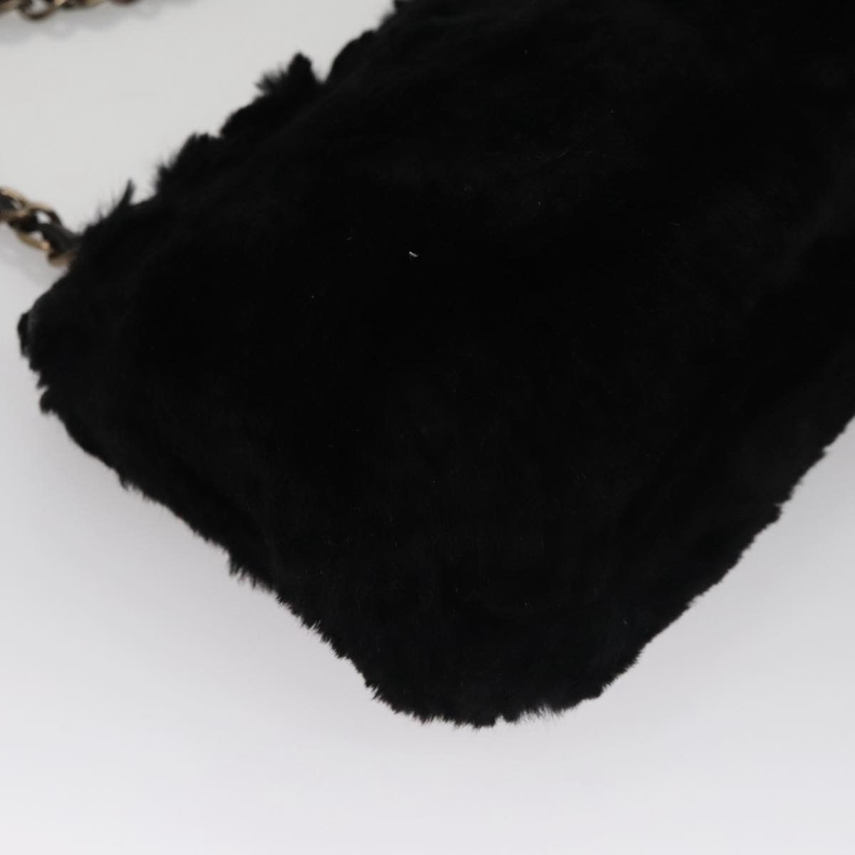 Chanel Coco Mark Black Faux Fur Shoulder Bag (Pre-Owned) Size ONE SIZE - 9 Thumbnail