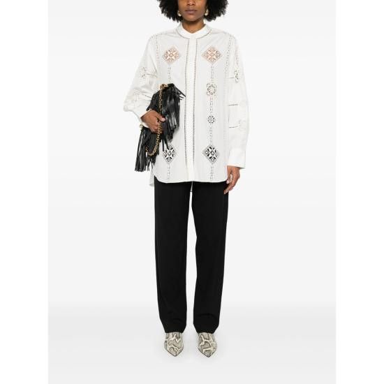 Isabel Marant ISABEL MARANT Women Shirts C1J11I CH0203FA 20WH WHITE Size XS / US 0-2 / IT 36-38 - 4 Thumbnail