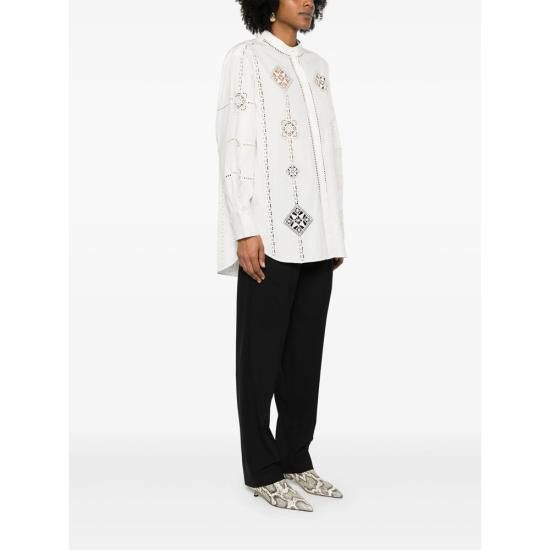 Isabel Marant ISABEL MARANT Women Shirts C1J11I CH0203FA 20WH WHITE Size S / US 4 / IT 40 - 2 Thumbnail