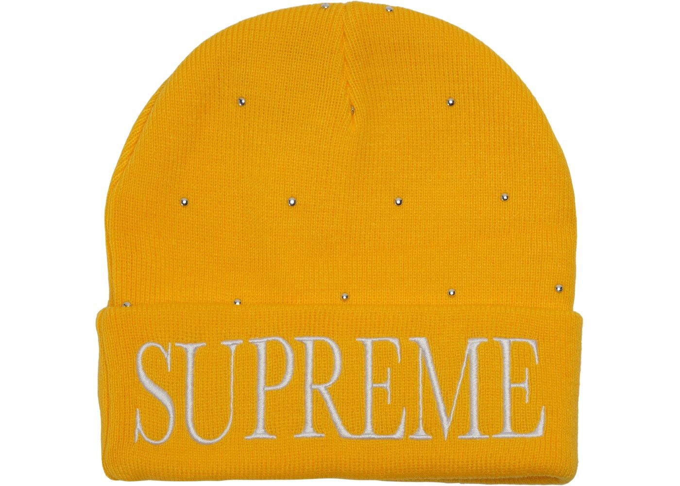 Supreme Supreme Studded Beanie Yellow Size ONE SIZE - 1 Preview