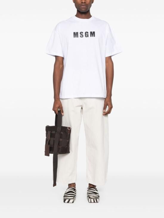 MSGM MSGM Men T-Shirts 3840MM109 25700201 White Size US M / EU 48-50 / 2 - 4 Thumbnail