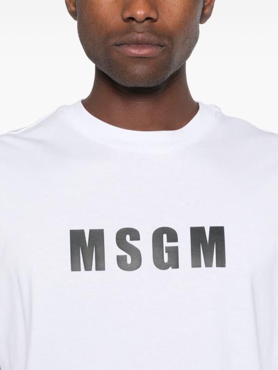 MSGM MSGM Men T-Shirts 3840MM109 25700201 White Size US XL / EU 56 / 4 - 3 Thumbnail