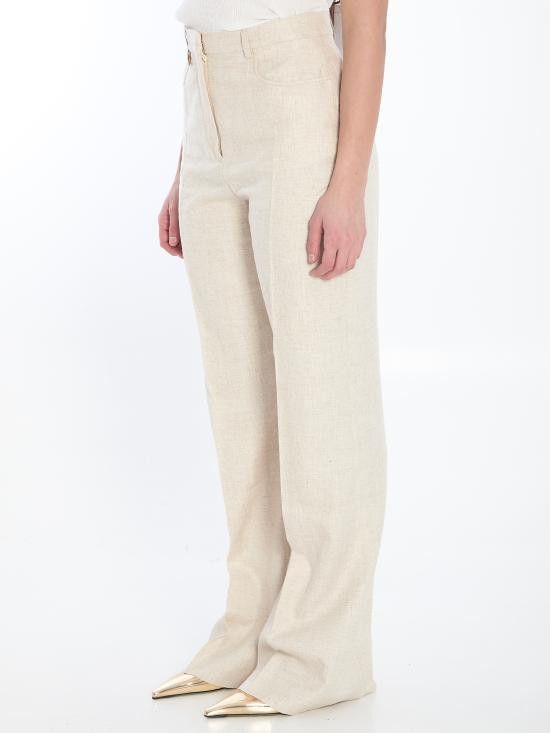 Jacquemus JACQUEMUS Women Straight Pants 243PA003 BEIGE Size 28" / US 6 / IT 42 - 2 Thumbnail