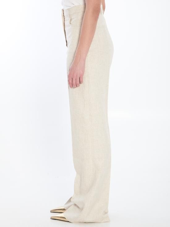 Jacquemus JACQUEMUS Women Straight Pants 243PA003 BEIGE Size 28" / US 6 / IT 42 - 3 Thumbnail