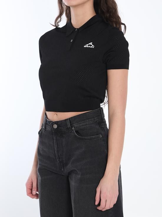 Alexander Wang ALEXANDER WANG Women Polo Shirts 4KC2251017 BLACK Size S / US 4 / IT 40 - 2 Thumbnail