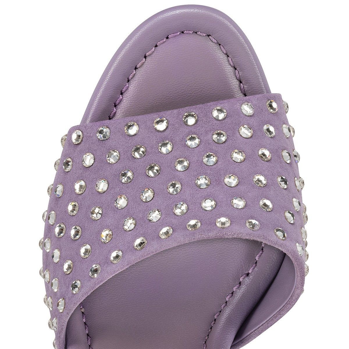 Christian Louboutin Jane Mule Strass Purple Size US 6 / IT 36 - 4 Thumbnail