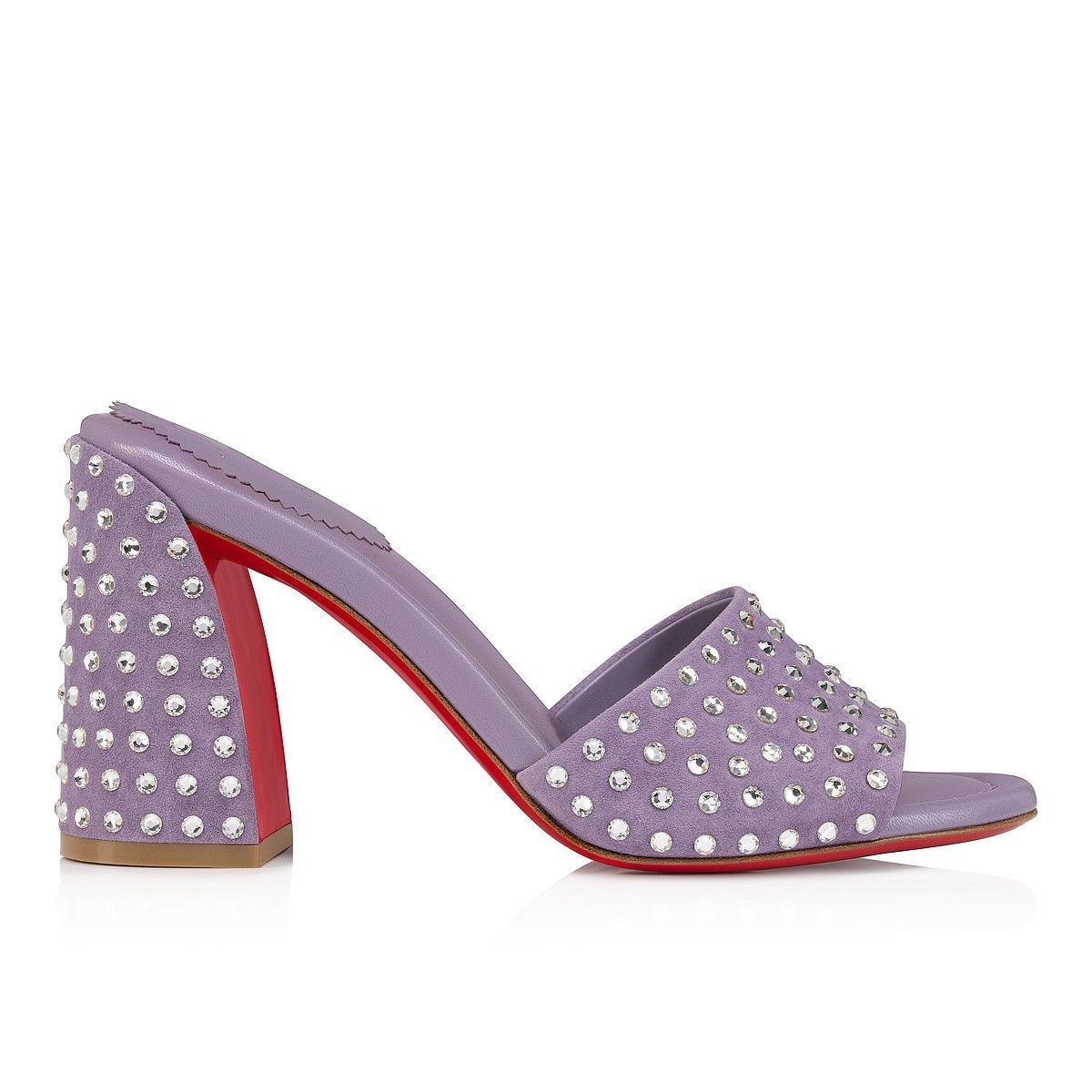 Christian Louboutin Jane Mule Strass Purple Size US 8 / IT 38 - 2 Thumbnail