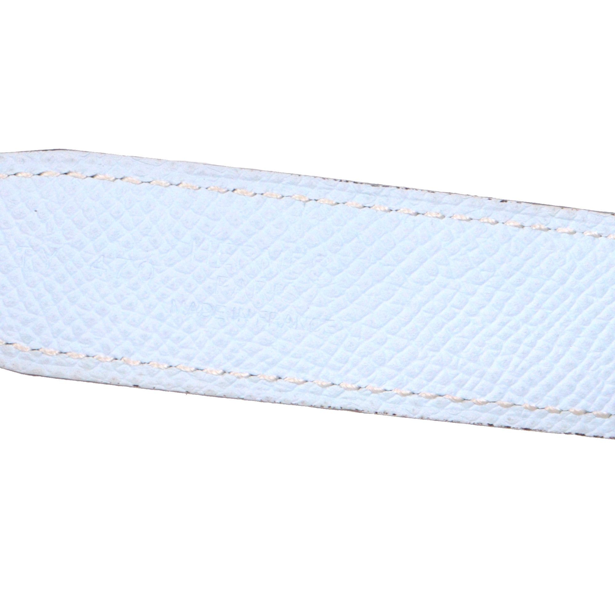 Hermes HERMÈS - Hermès reversible H belt in blue leather (T75) Size ONE SIZE - 5 Thumbnail