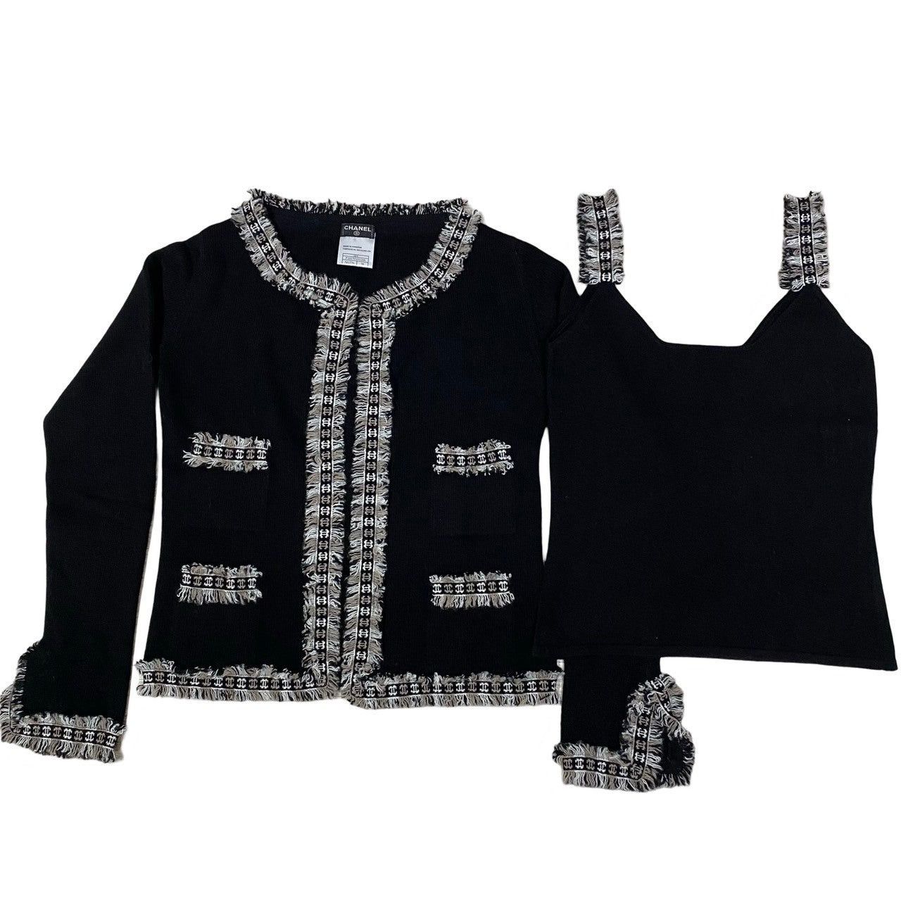 Chanel Chanel Black Cashmere Size ONE SIZE - 2 Thumbnail