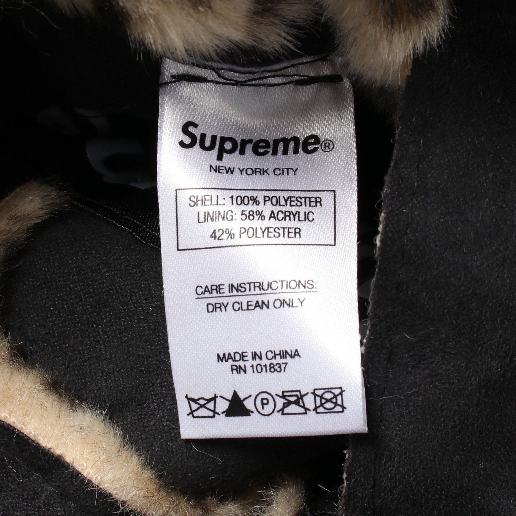 Supreme Supreme Reversible Faux Suede Leopard Coat Black Beige Boa Fabric Size ONE SIZE - 5 Thumbnail