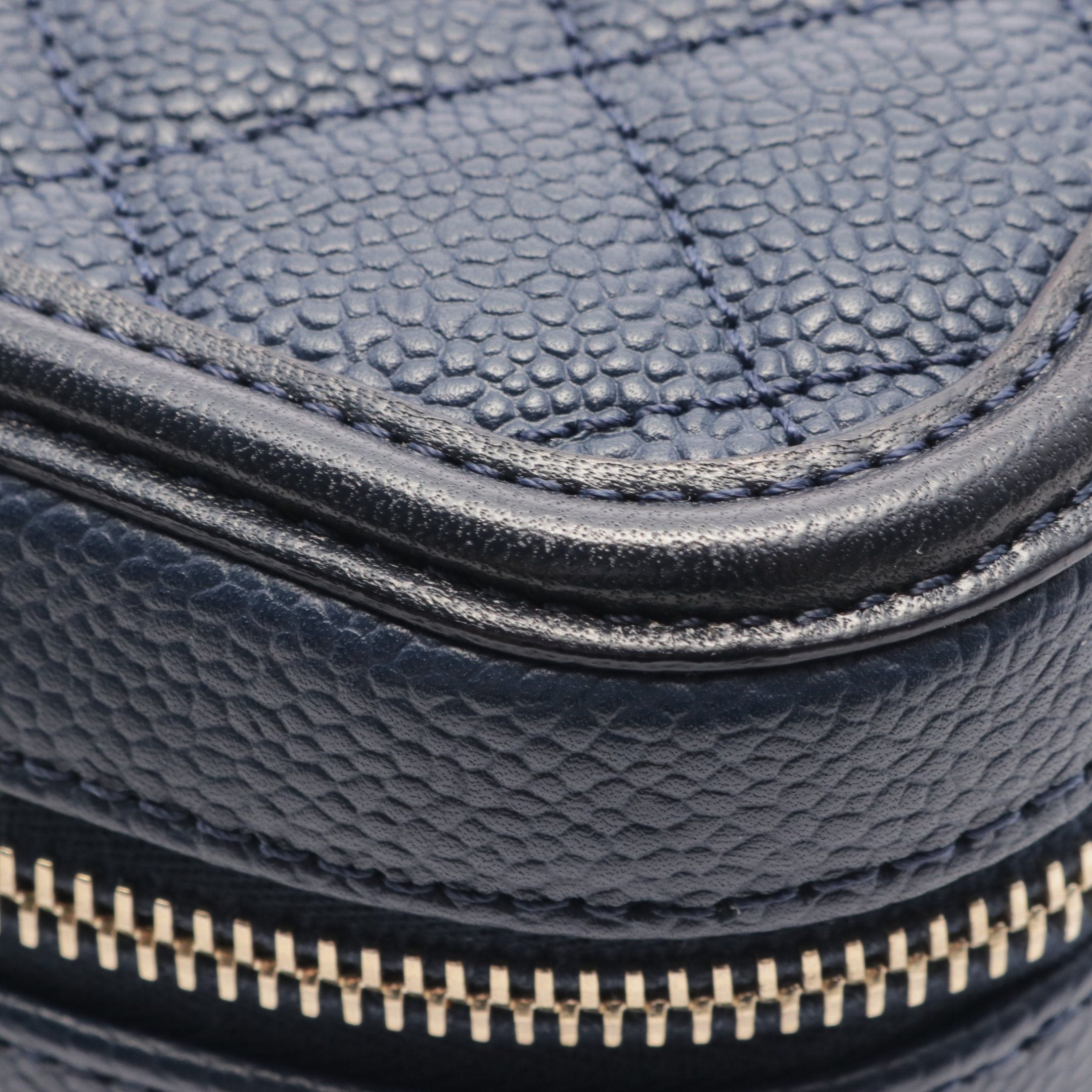 Chanel Chanel Cc Filigree Matelasse Vanity Chain Shoulder Bag Caviar Skin Leather Navy Gold Hardware Size ONE SIZE - 6 Thumbnail