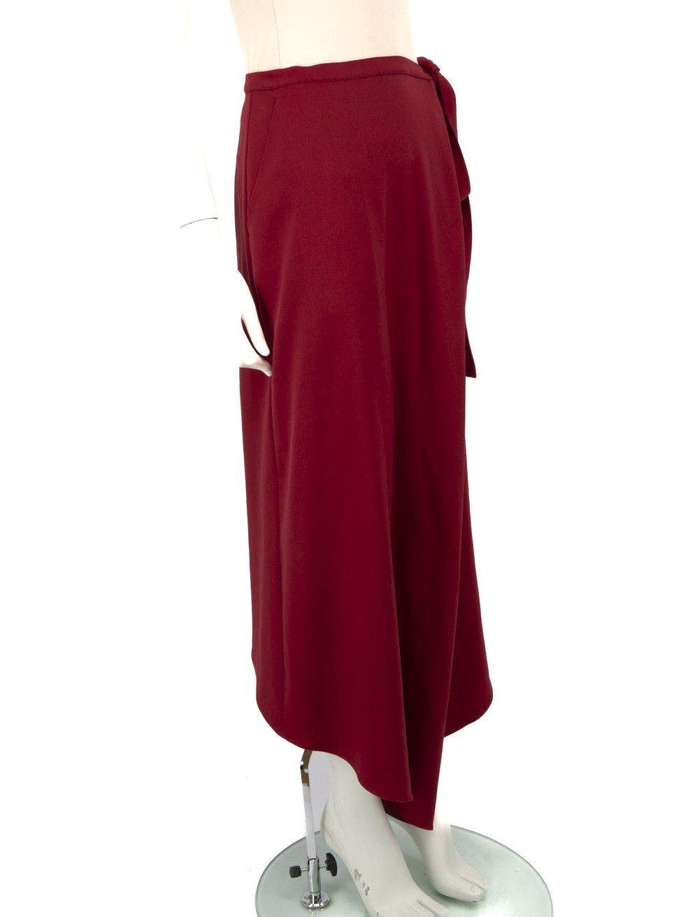 Y/Project Red Wool Wrap Side Slit Midi Skirt Size 28" / US 6 / IT 42 - 2 Thumbnail