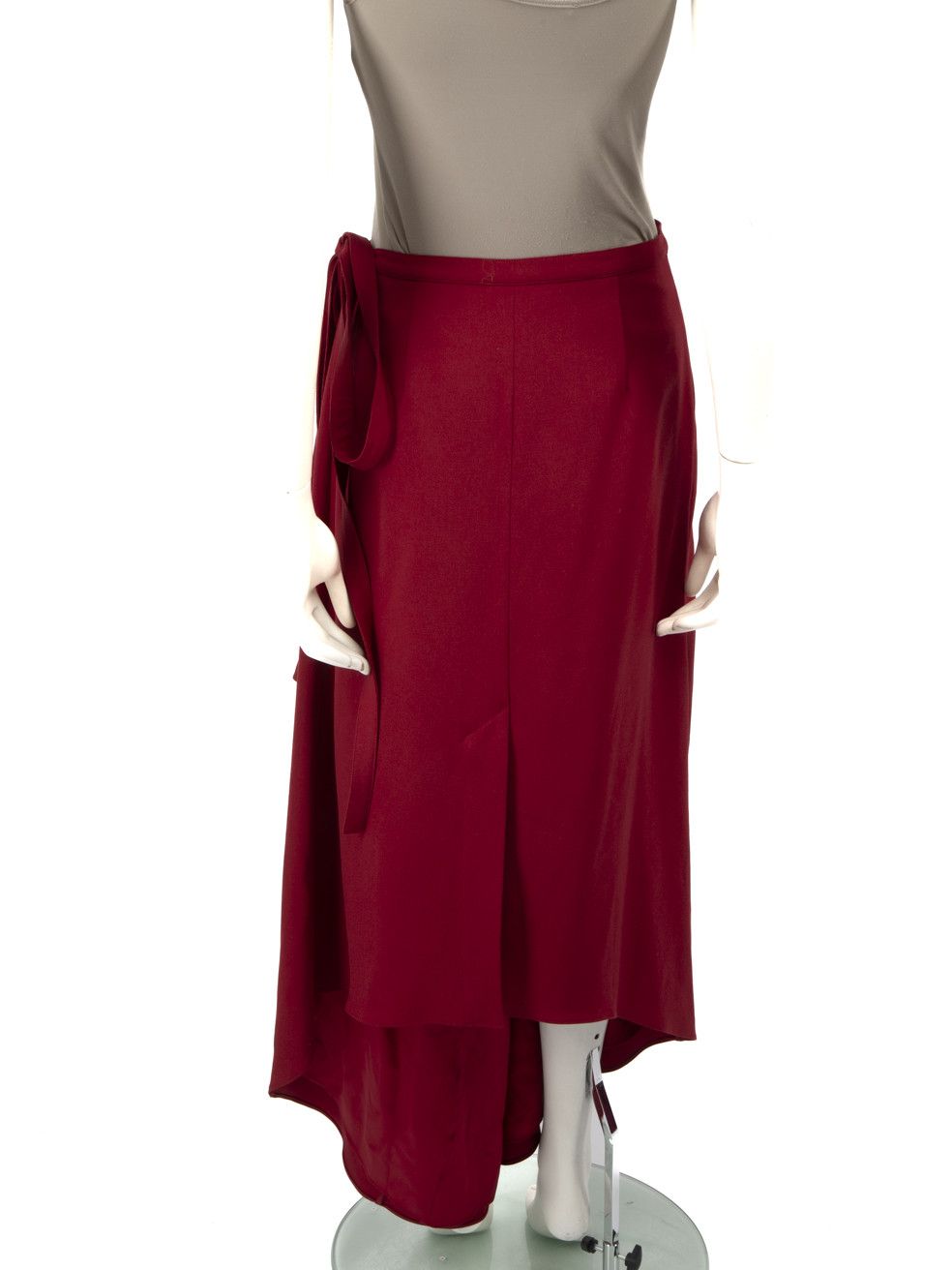 Y/Project Red Wool Wrap Side Slit Midi Skirt Size 28" / US 6 / IT 42 - 3 Thumbnail