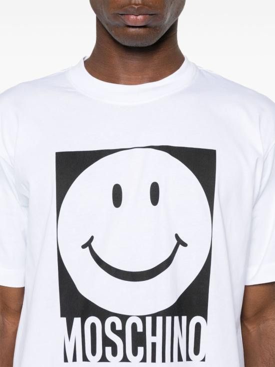 Moschino MOSCHINO Men T-Shirts 251ZZJ0723 02411001 White Size US L / EU 52-54 / 3 - 2 Thumbnail