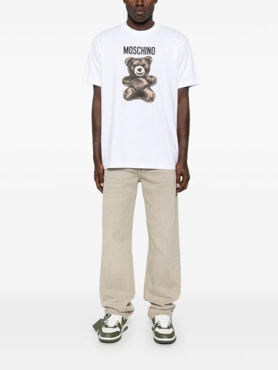 Moschino MOSCHINO Men T-Shirts 251ZZV0710 02411001 White Size US M / EU 48-50 / 2 - 4 Thumbnail