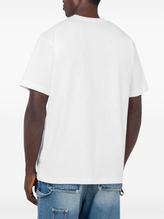Moschino MOSCHINO Men T-Shirts 251ZZA0717 02411001 White Size US M / EU 48-50 / 2 - 2 Thumbnail
