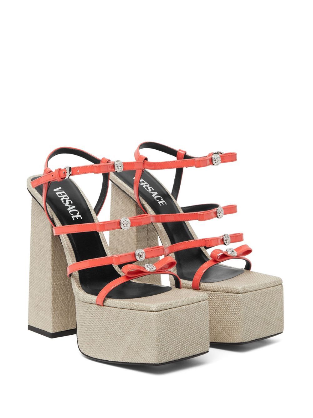 Versace Gianni Ribbon Platform Sandals 150mm SIZE 38