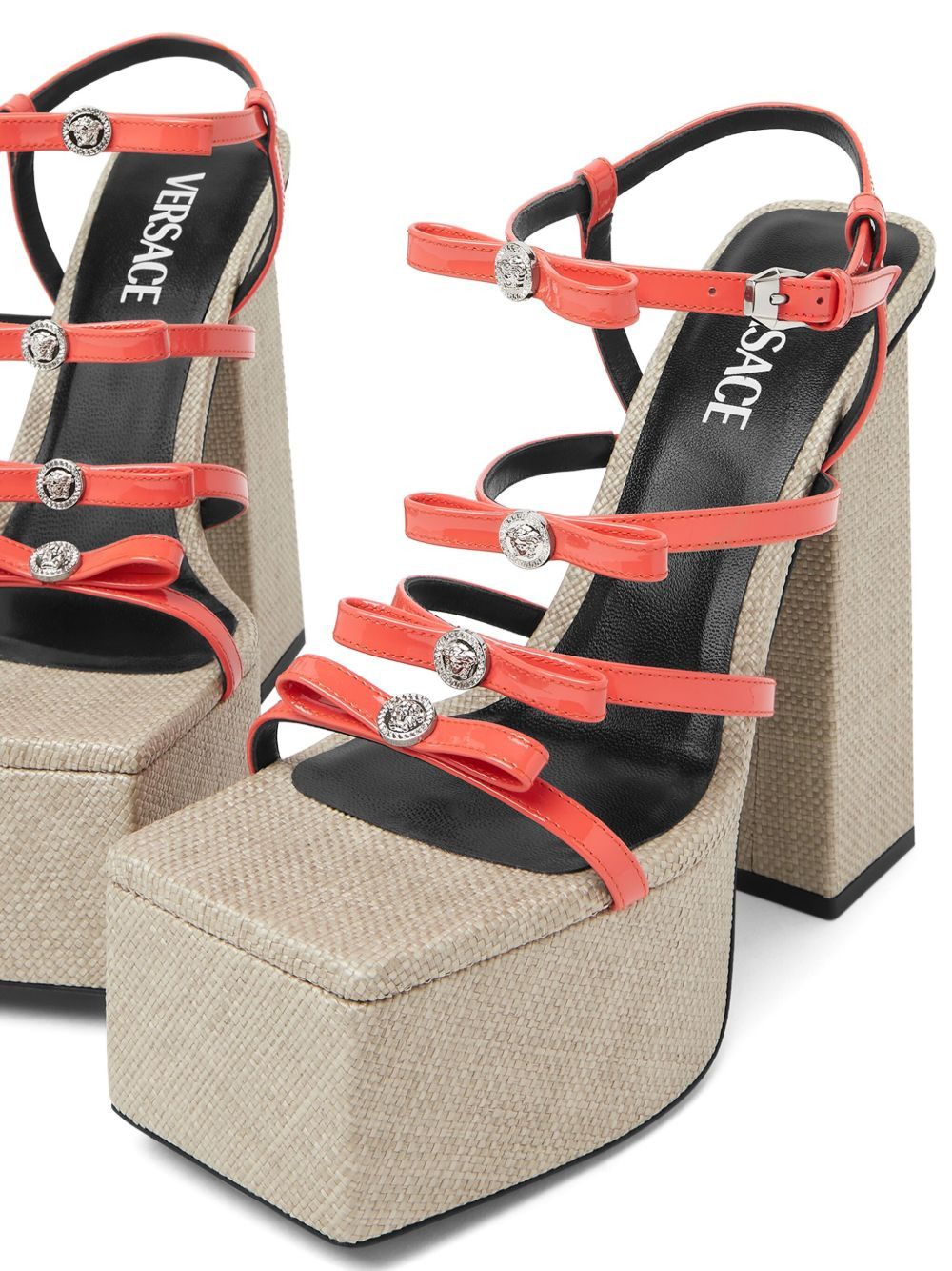 Versace Gianni Ribbon Platform Sandals 150mm SIZE 38