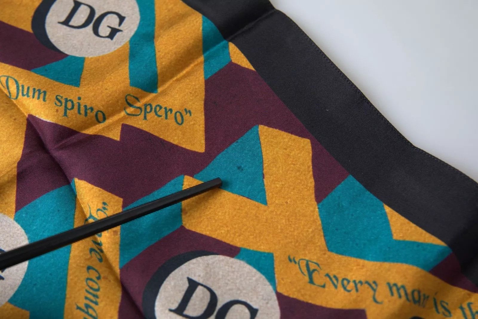 Dolce & Gabbana Multicolor Printed Square Handkerchief Men's Scarf Size ONE SIZE - 4 Thumbnail