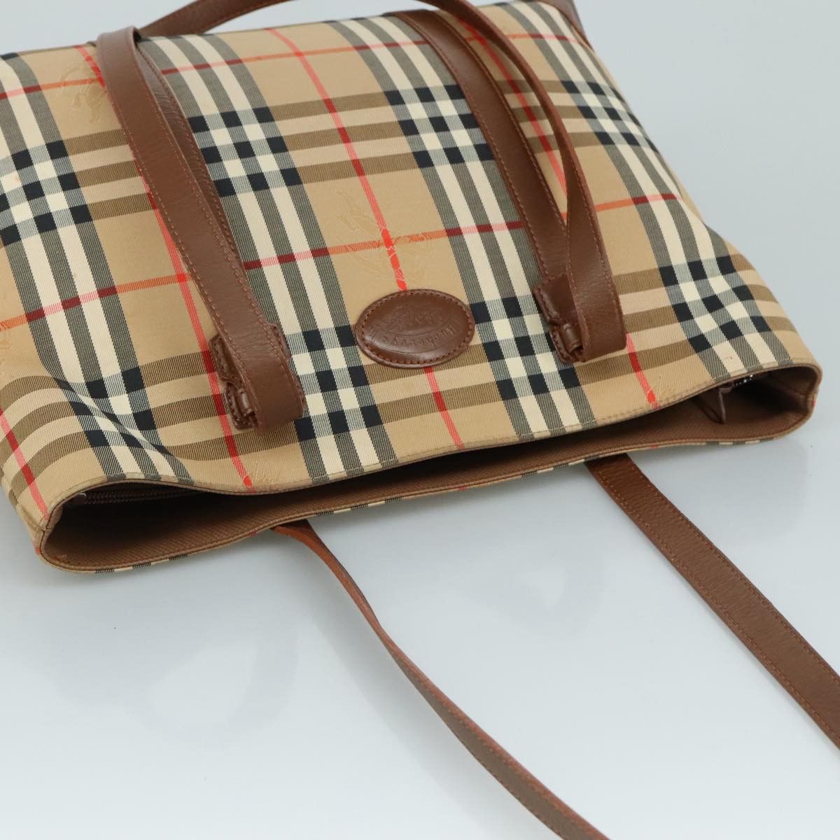 Burberry Nova Check Beige Canvas Tote Bag (Pre-Owned) Size ONE SIZE - 16 Thumbnail