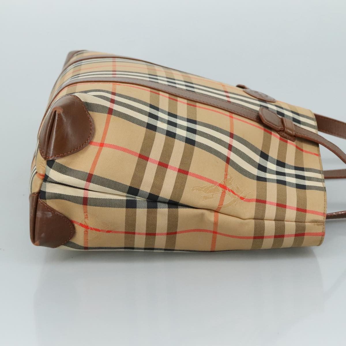 Burberry Nova Check Beige Canvas Tote Bag (Pre-Owned) Size ONE SIZE - 3 Thumbnail