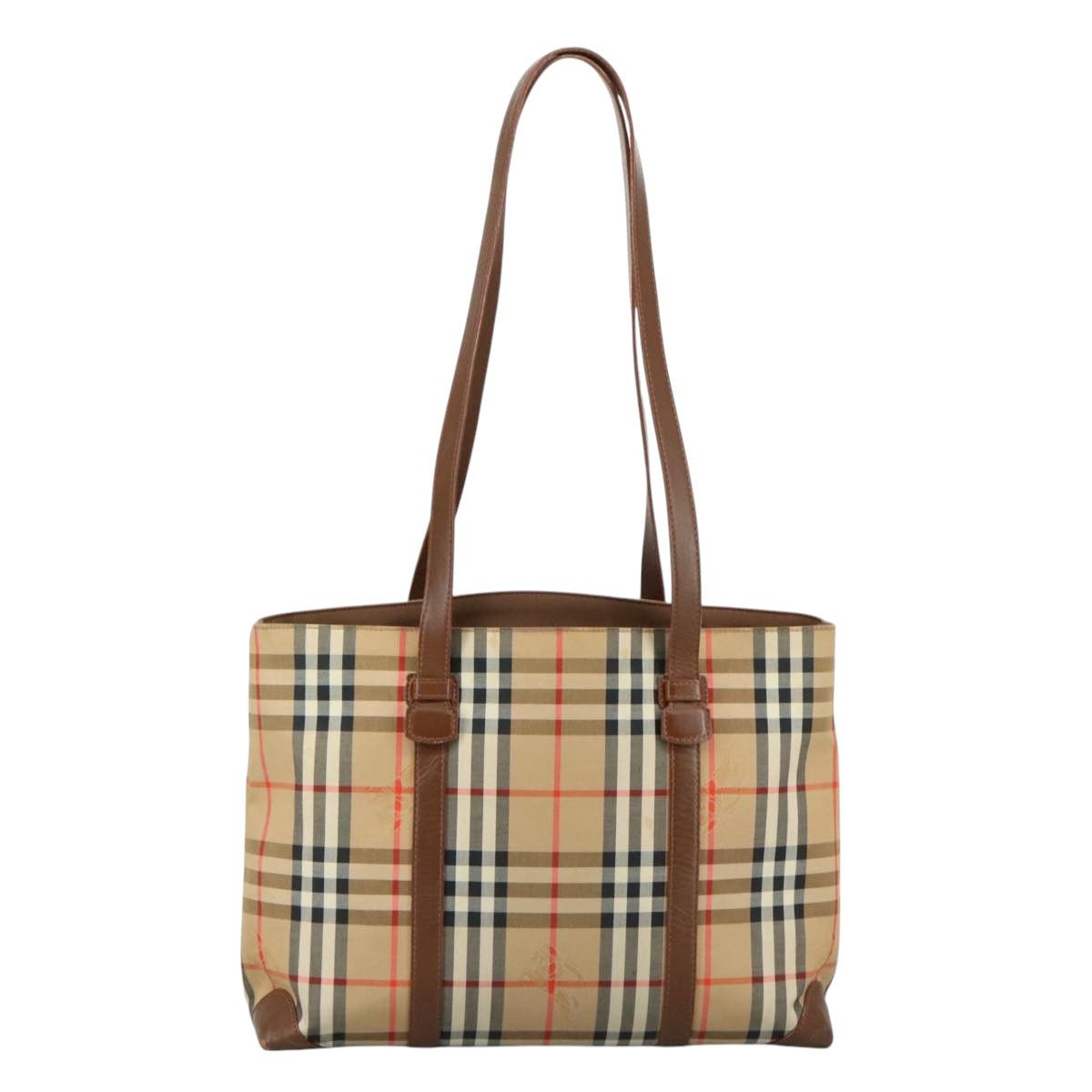 Burberry Nova Check Beige Canvas Tote Bag (Pre-Owned) Size ONE SIZE - 2 Thumbnail