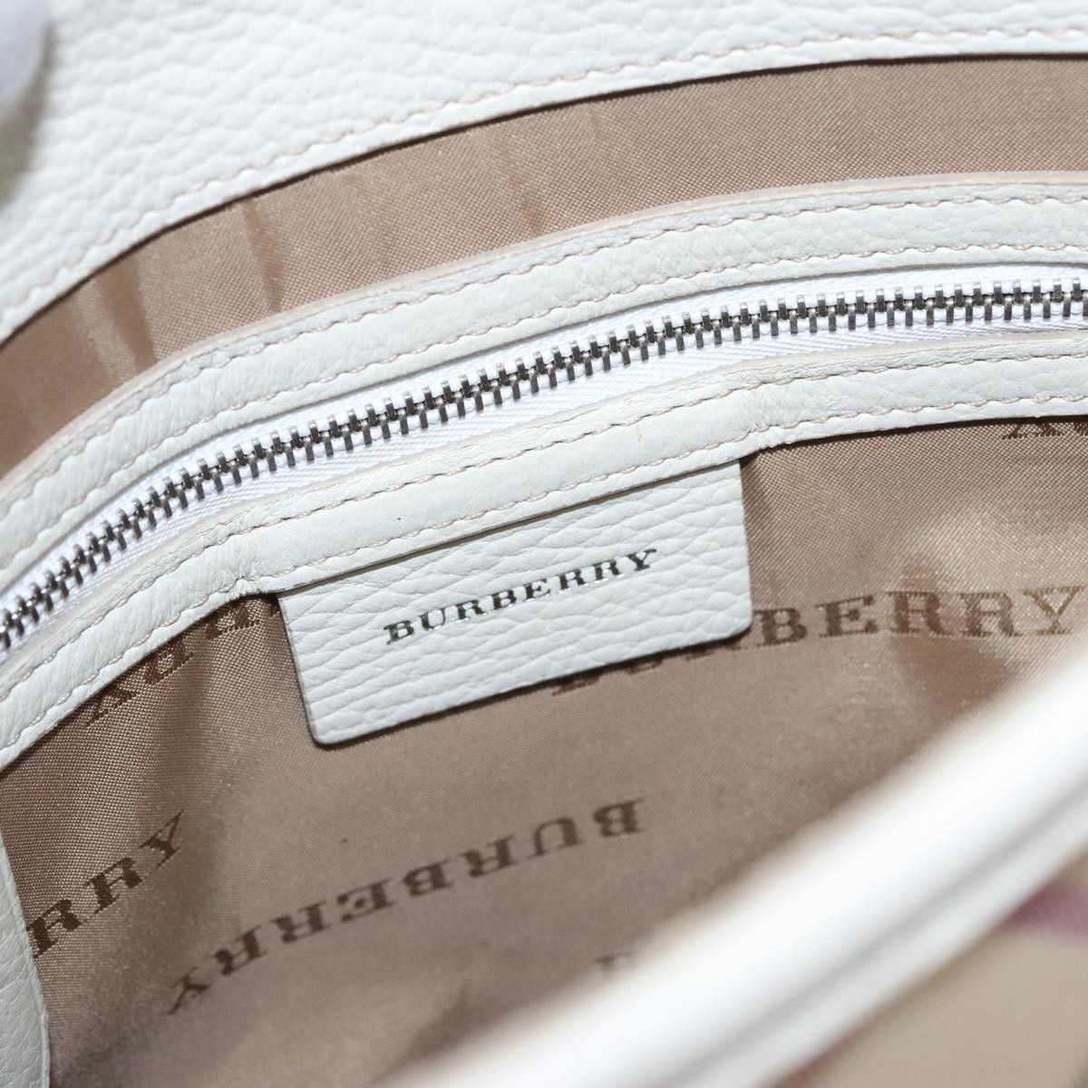 Burberry Nova Check Beige Canvas Shoulder Bag (Pre-Owned) Size ONE SIZE - 12 Thumbnail