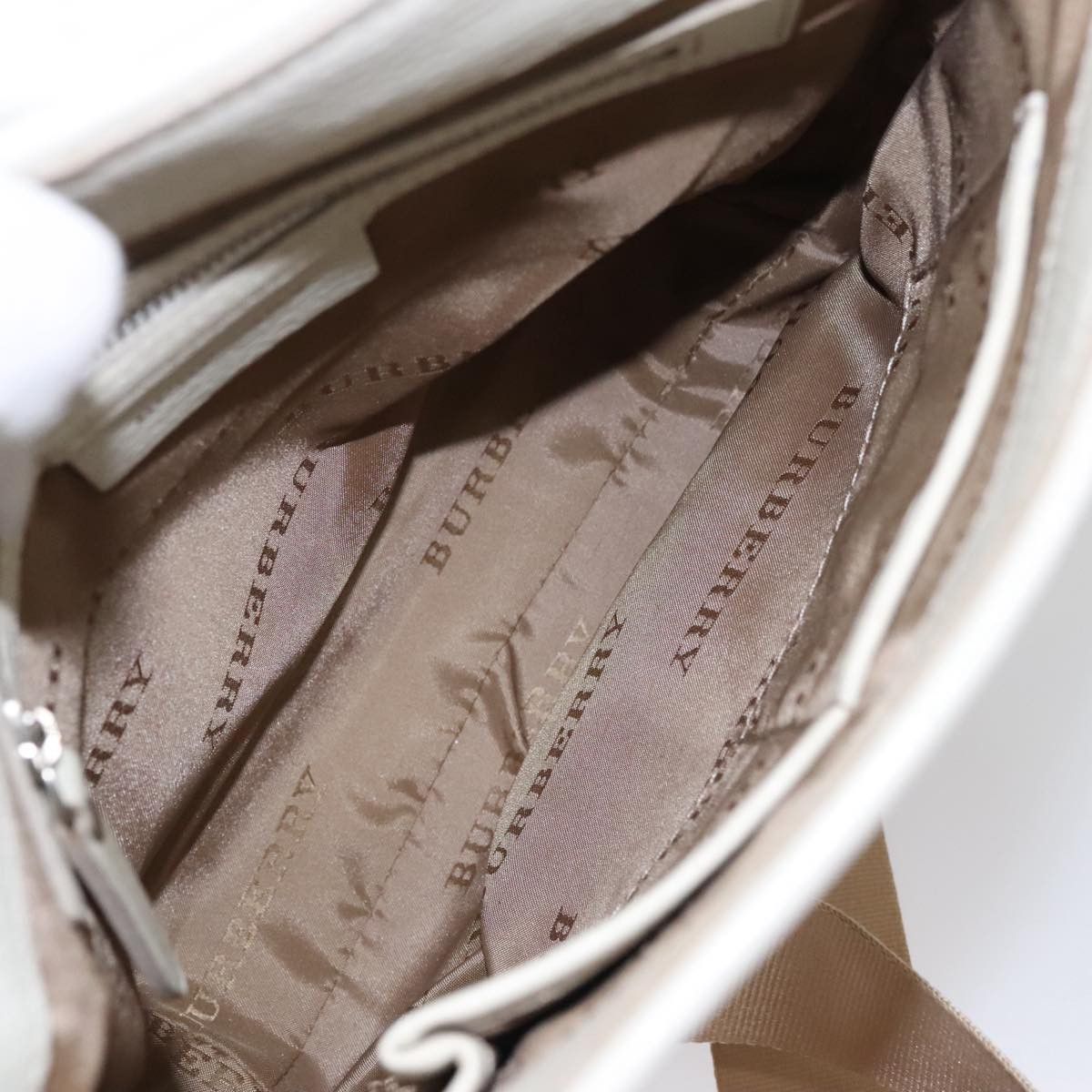 Burberry Nova Check Beige Canvas Shoulder Bag (Pre-Owned) Size ONE SIZE - 11 Thumbnail