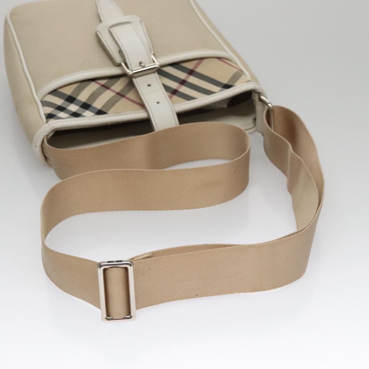 Burberry Nova Check Beige Canvas Shoulder Bag (Pre-Owned) Size ONE SIZE - 5 Thumbnail