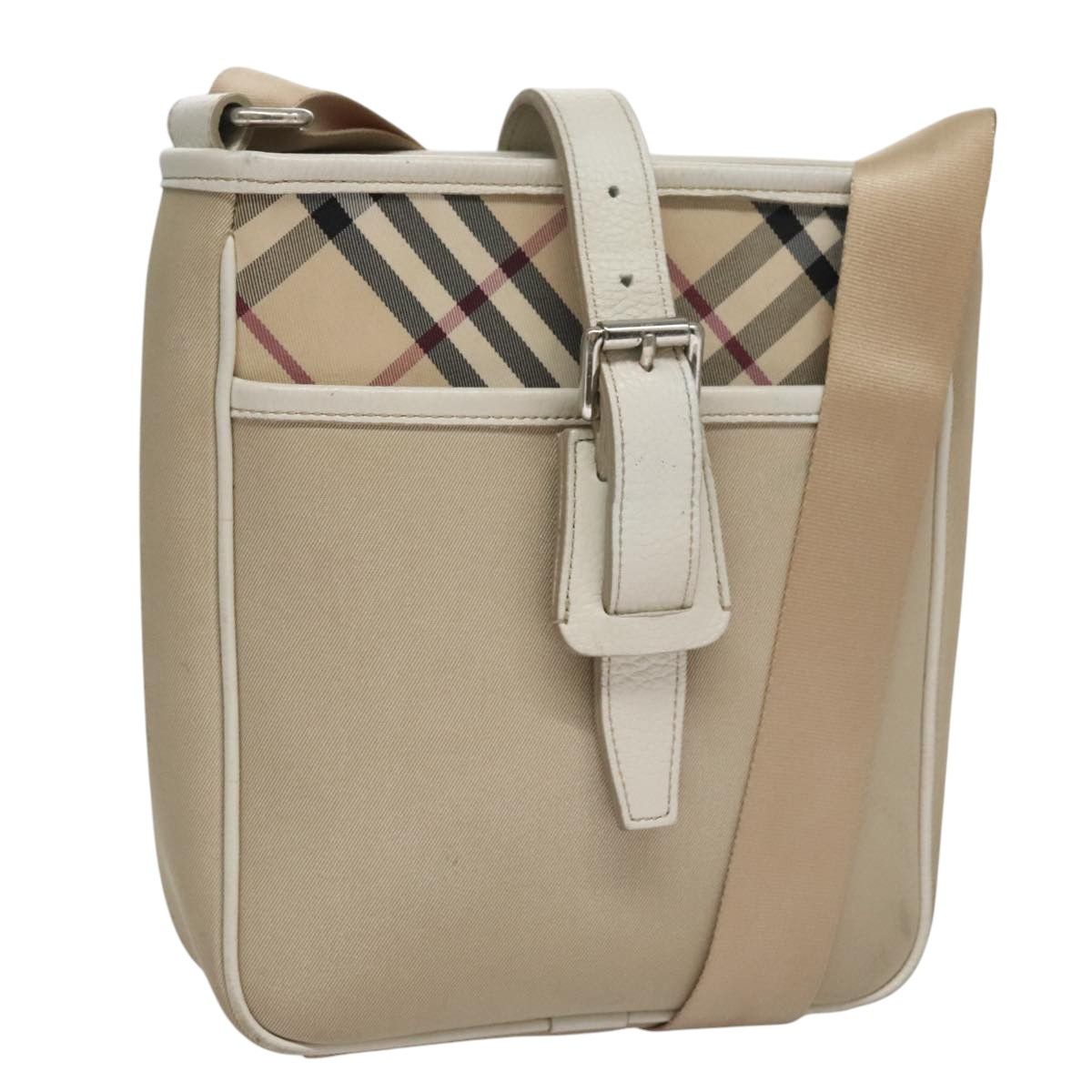 Burberry Nova Check Beige Canvas Shoulder Bag (Pre-Owned) Size ONE SIZE - 14 Thumbnail
