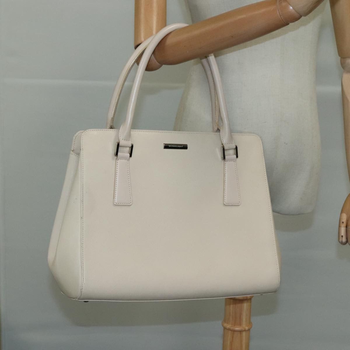 Burberry Beige Leather Handbag (Pre-Owned) Size ONE SIZE - 14 Thumbnail