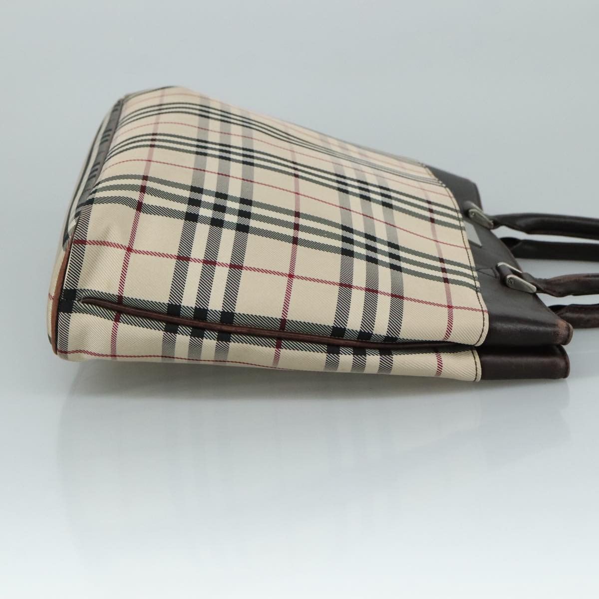 Burberry Nova Check Beige Canvas Handbag (Pre-Owned) Size ONE SIZE - 3 Thumbnail