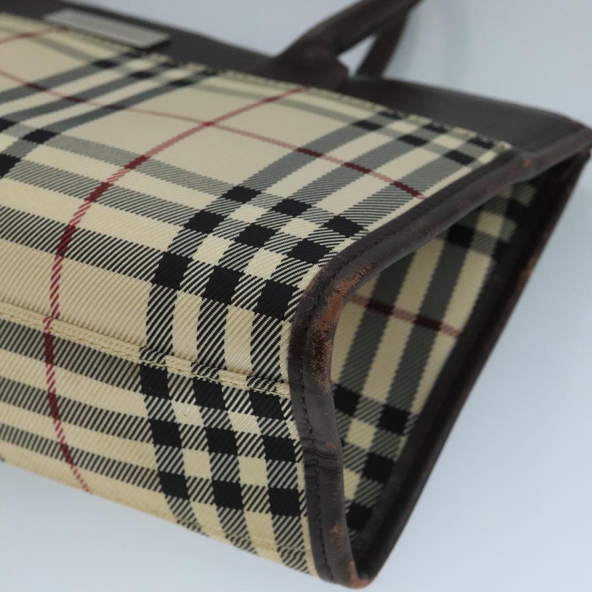 Burberry Nova Check Beige Canvas Handbag (Pre-Owned) Size ONE SIZE - 7 Thumbnail